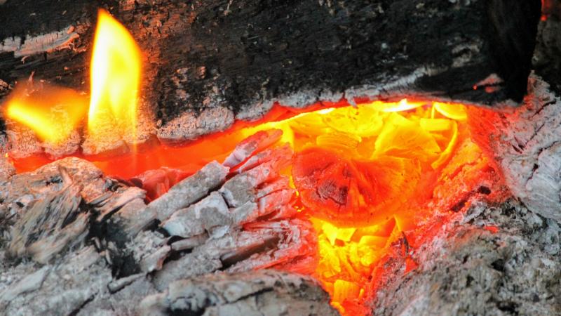 древесный пепел зола из деревянных материалов горит