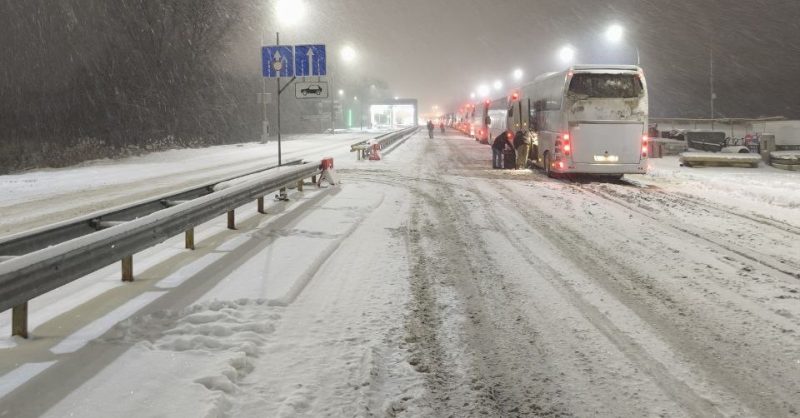 Очередь на границе Беларуси с Польшей в Бресте в Бресте 11 января 2026 года. Фото из приграничного чата