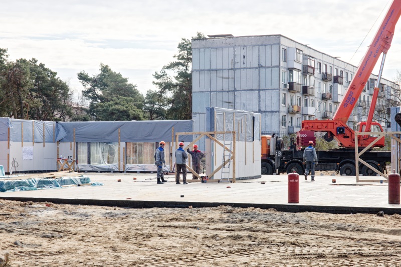 Строительство детского сада в Южном в Бресте в апреле 2026 года